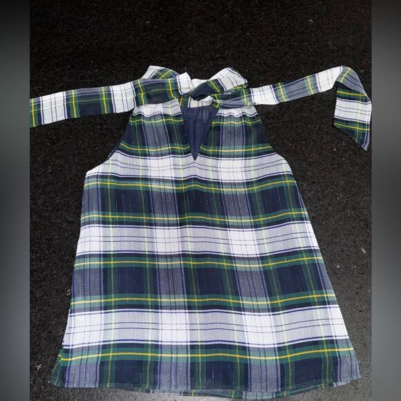 UEC J. CREW Highland Tartan Tie-Neck Halter Top Blouse SZ 10 - Picture 6 of 11